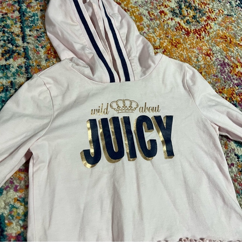 Juicy‎ Couture Long Sleeve Hooded Top size 5 - Picture 2 of 7